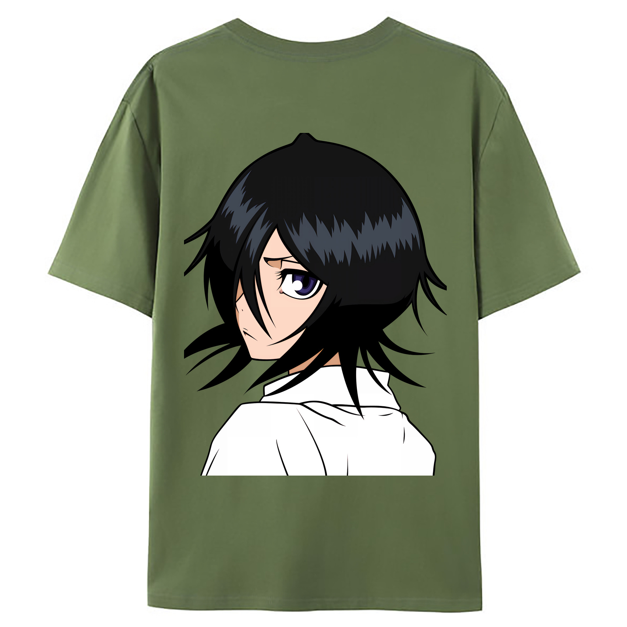（画像用） ブリーチ 朽木ルキア BLEACH Kuchiki Rukia 綿100％ メンズ半袖Tシャツ（バックプリント） 通気性